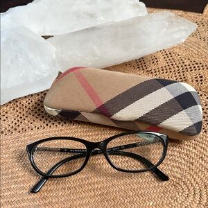 Burberry Nova Check Hardshell Eyeglass case and Eyeglass Frames